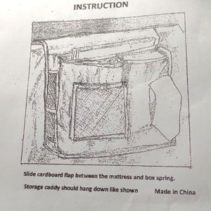 Storage caddie for your bed.  Flap goes between mattress.